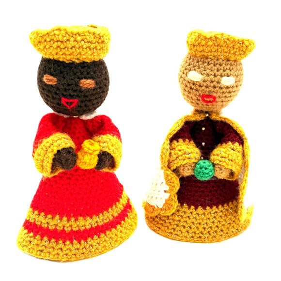 Crochet 6 Figures Nativity Mary Wise Men Joseph Handmade Shepherd Christmas - Picture 2 of 8